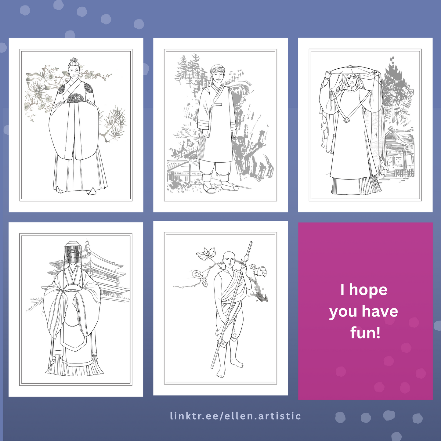 Across the Elements - 31 Page PDF Coloring Book by Ellen Artistic