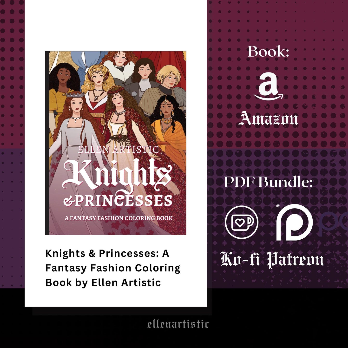 Knights & Princesses: A Fictional Fashion Coloring Book