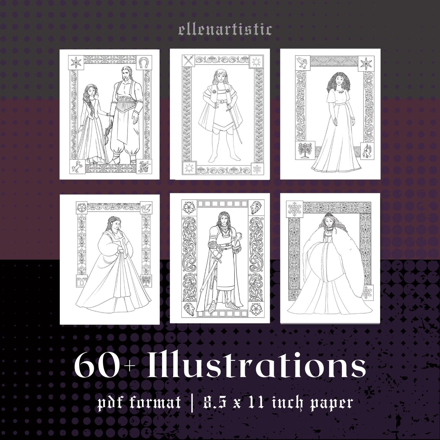 Knights & Princesses: A Fictional Fashion Coloring Book