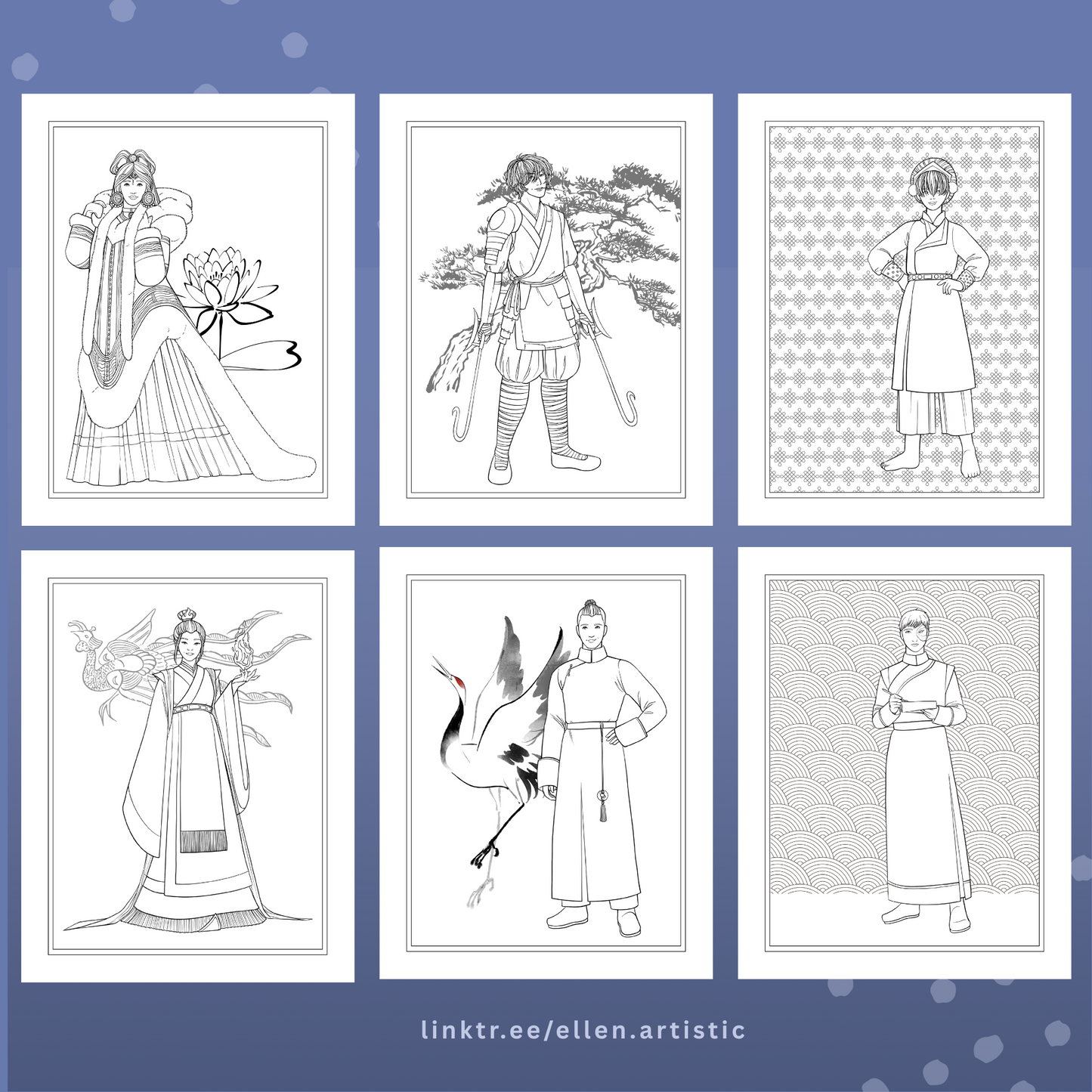 Across the Elements - 31 Page PDF Coloring Book by Ellen Artistic
