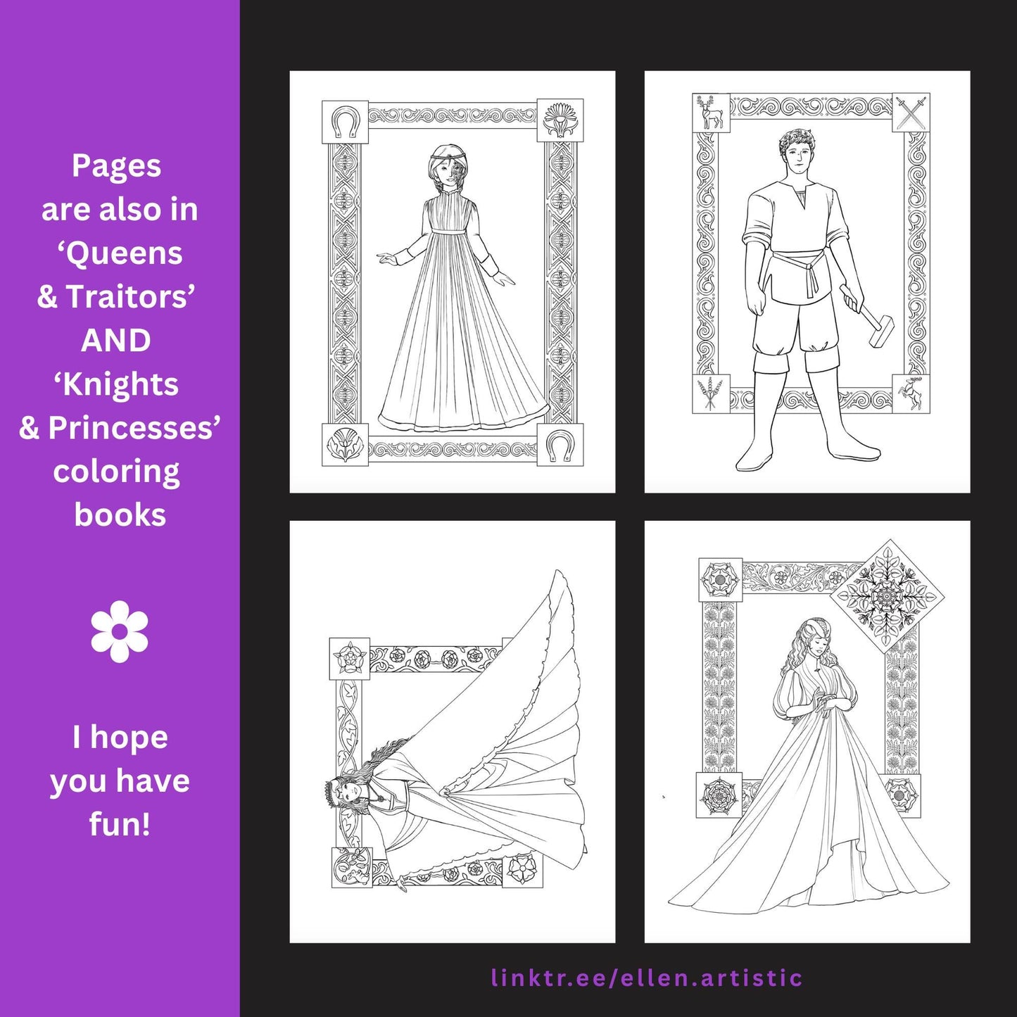 Storm Fury Fashion Coloring Bundle - 12 Page PDF by Ellen Artistic