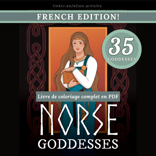 The FRENCH EDITION of A Coloring Book of Norse Goddesses PDF