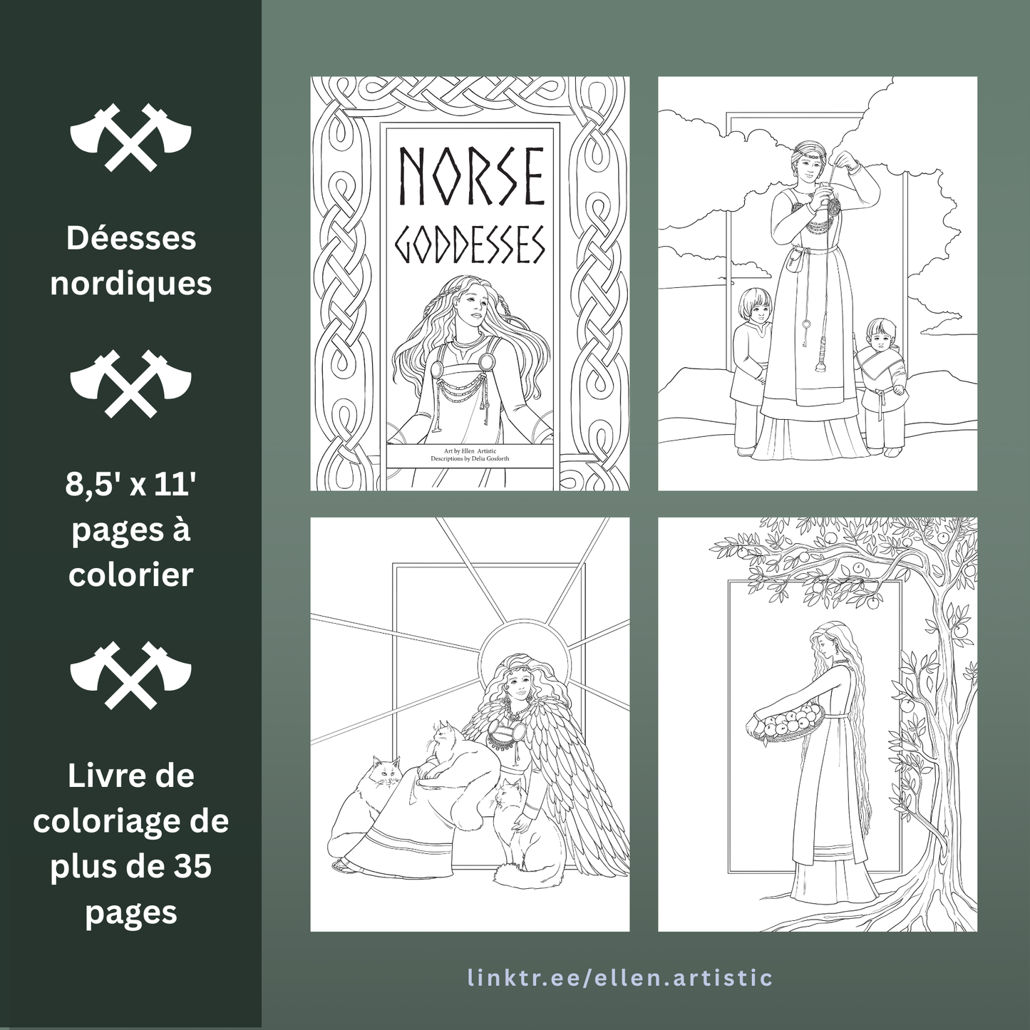 The FRENCH EDITION of A Coloring Book of Norse Goddesses PDF