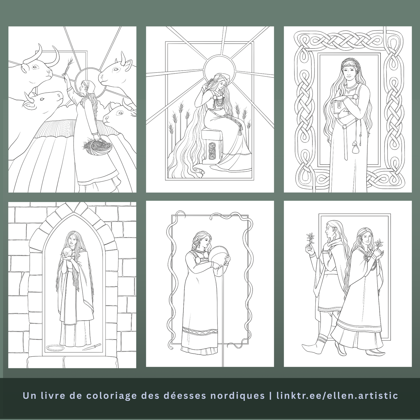 The FRENCH EDITION of A Coloring Book of Norse Goddesses PDF