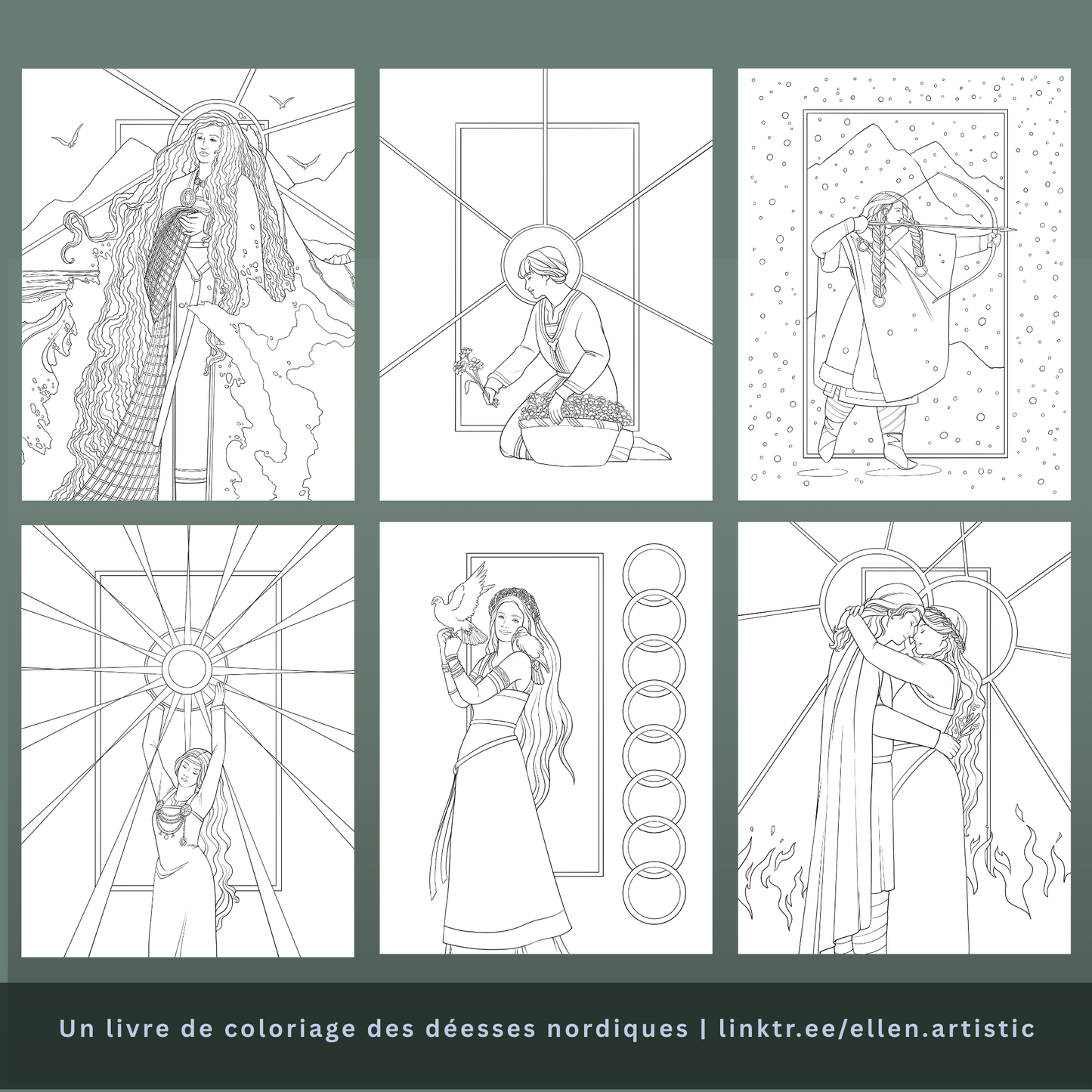 The FRENCH EDITION of A Coloring Book of Norse Goddesses PDF