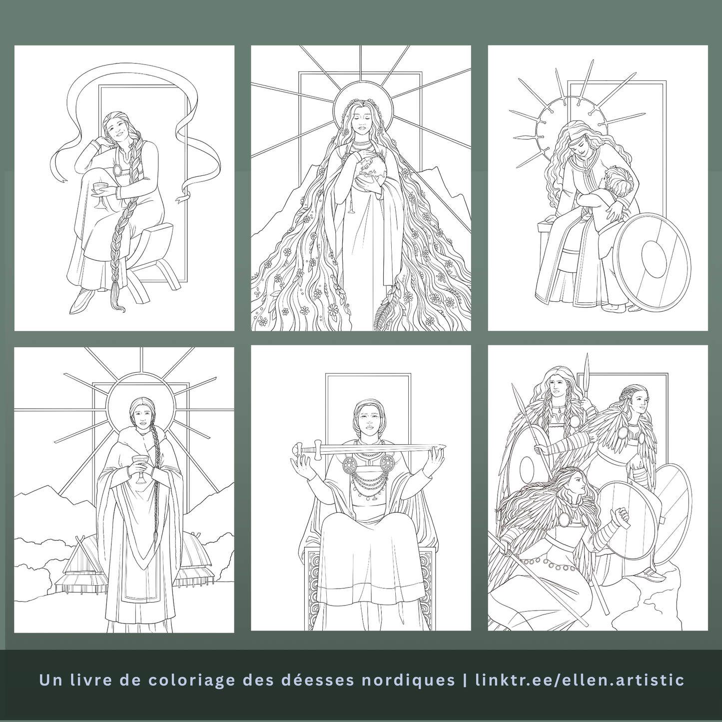 The FRENCH EDITION of A Coloring Book of Norse Goddesses PDF