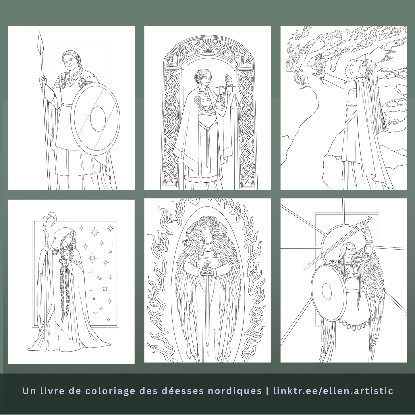 The FRENCH EDITION of A Coloring Book of Norse Goddesses PDF