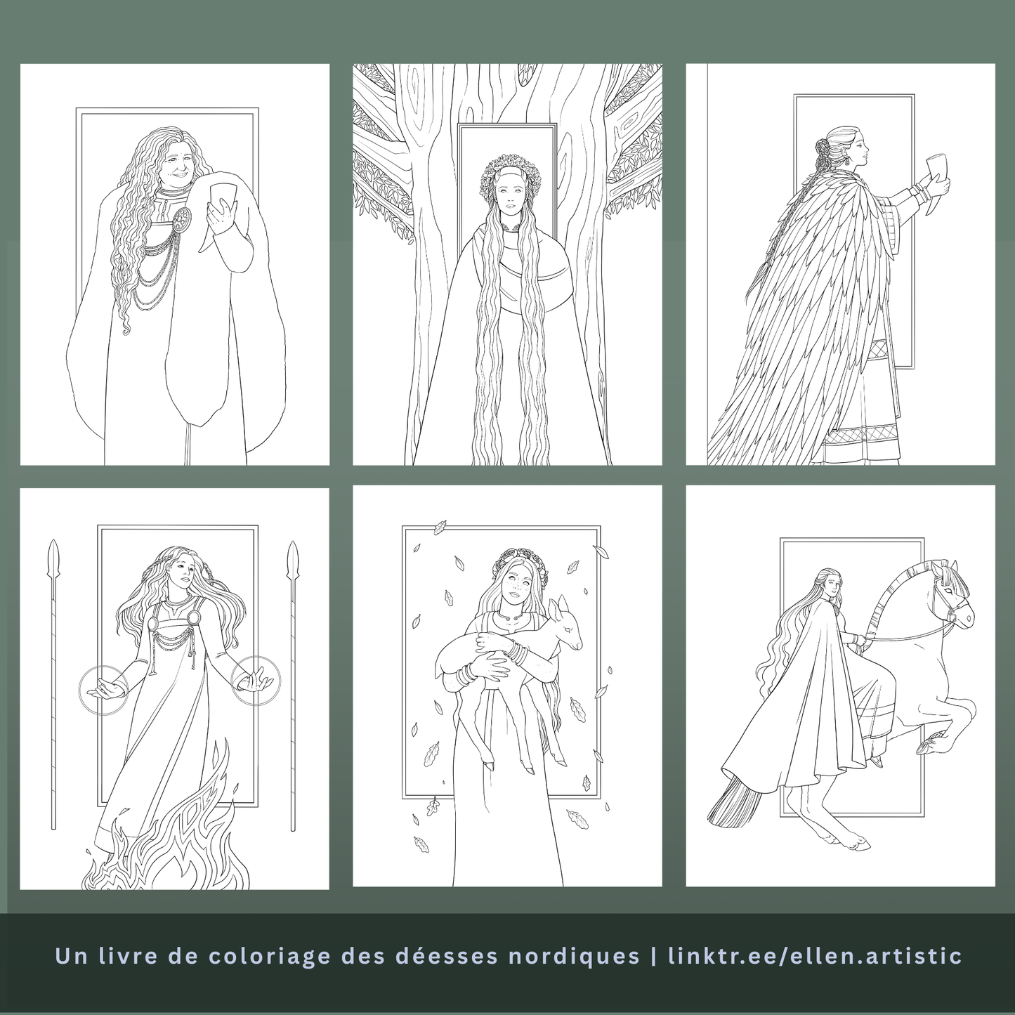 The FRENCH EDITION of A Coloring Book of Norse Goddesses PDF