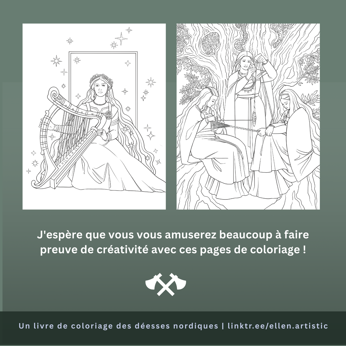 The FRENCH EDITION of A Coloring Book of Norse Goddesses PDF